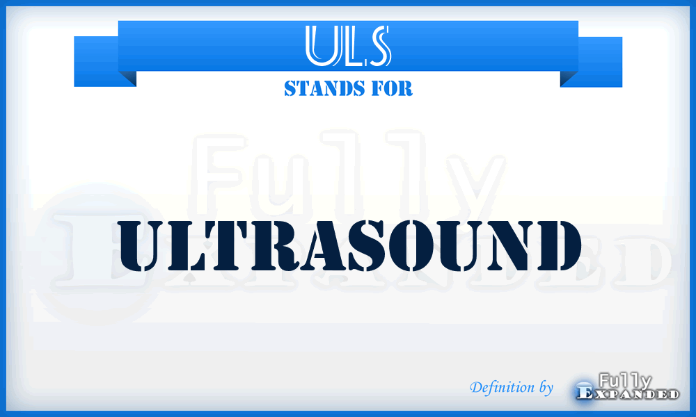 Uls - ultrasound