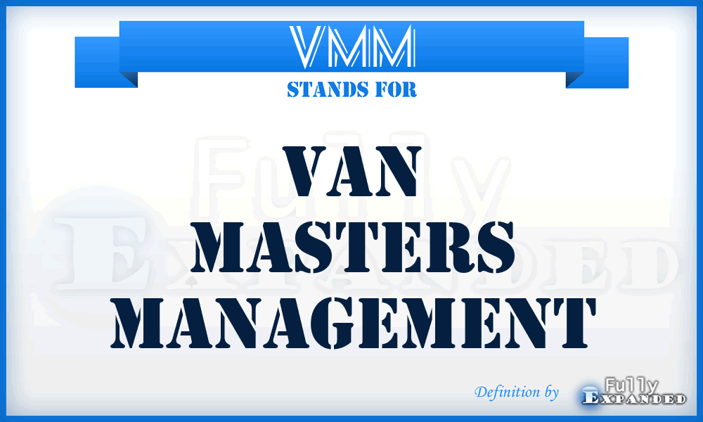 VMM - Van Masters Management