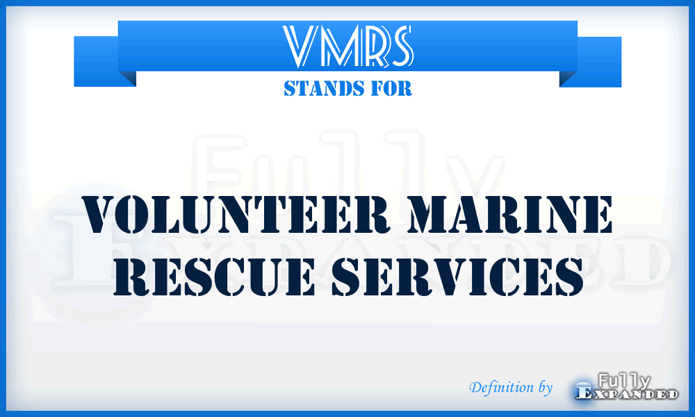 VMRS - Volunteer Marine Rescue Services