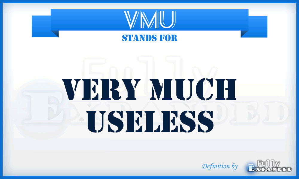VMU - Very Much Useless