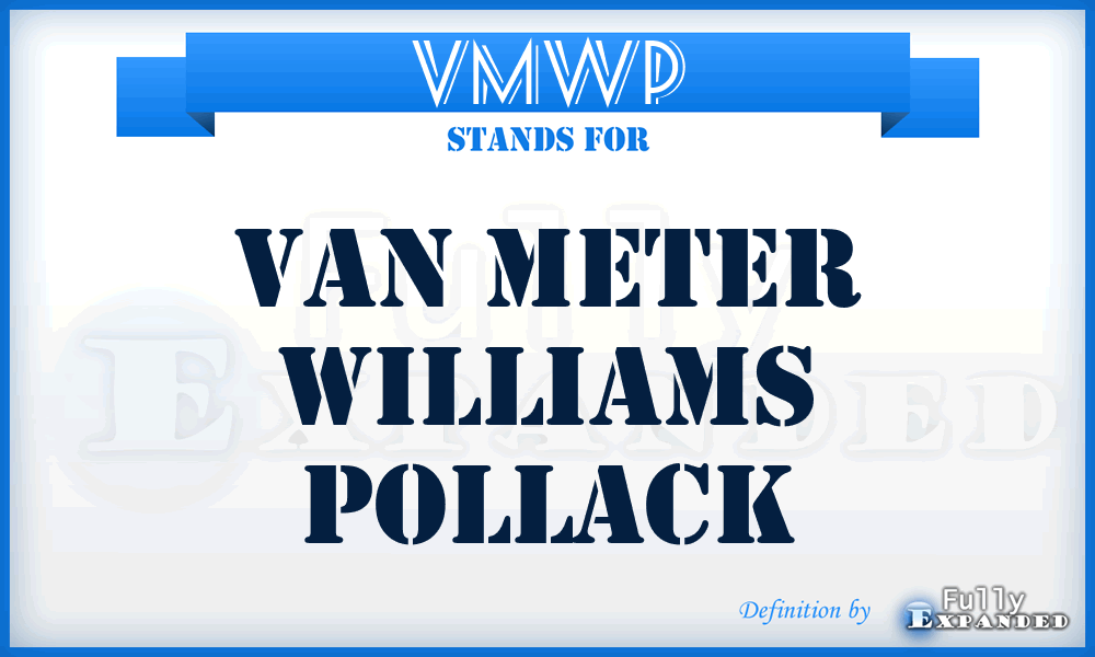 VMWP - Van Meter Williams Pollack