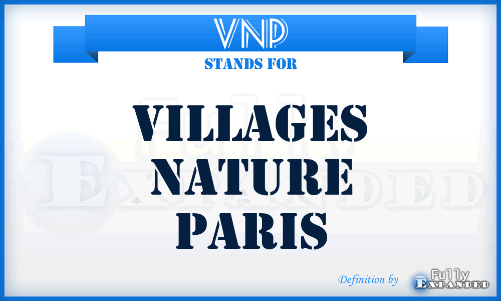 VNP - Villages Nature Paris