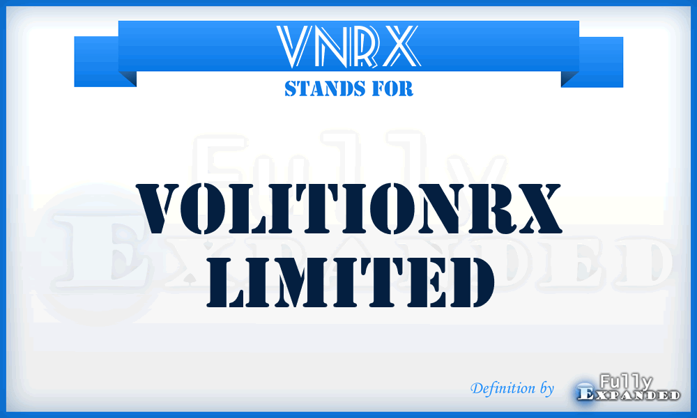 VNRX - VolitionRX Limited