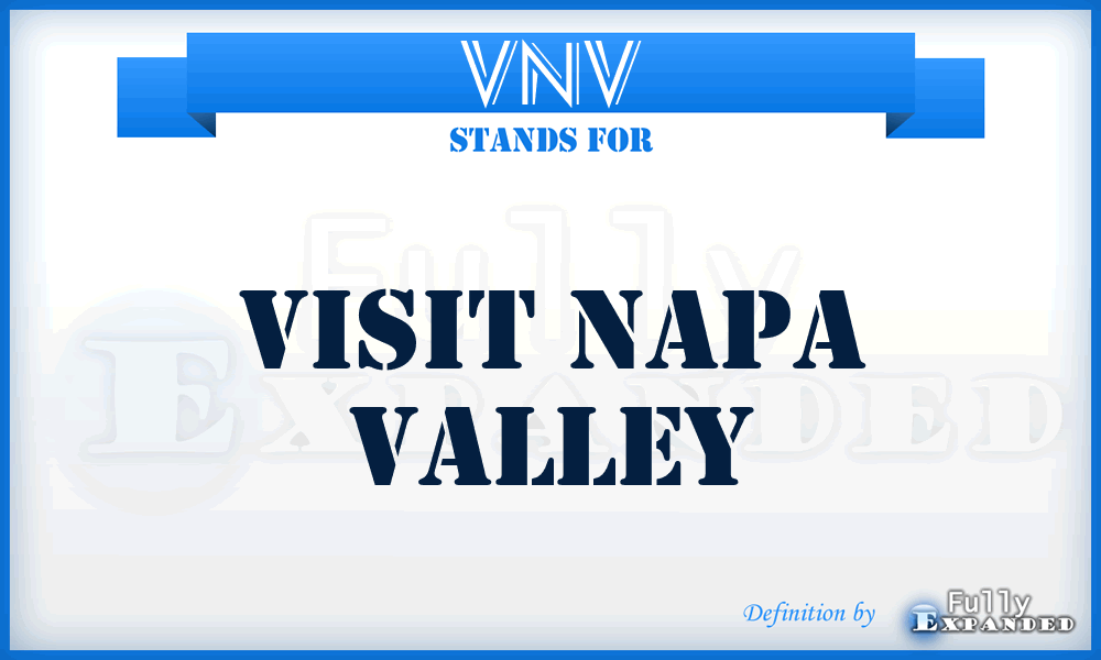 VNV - Visit Napa Valley