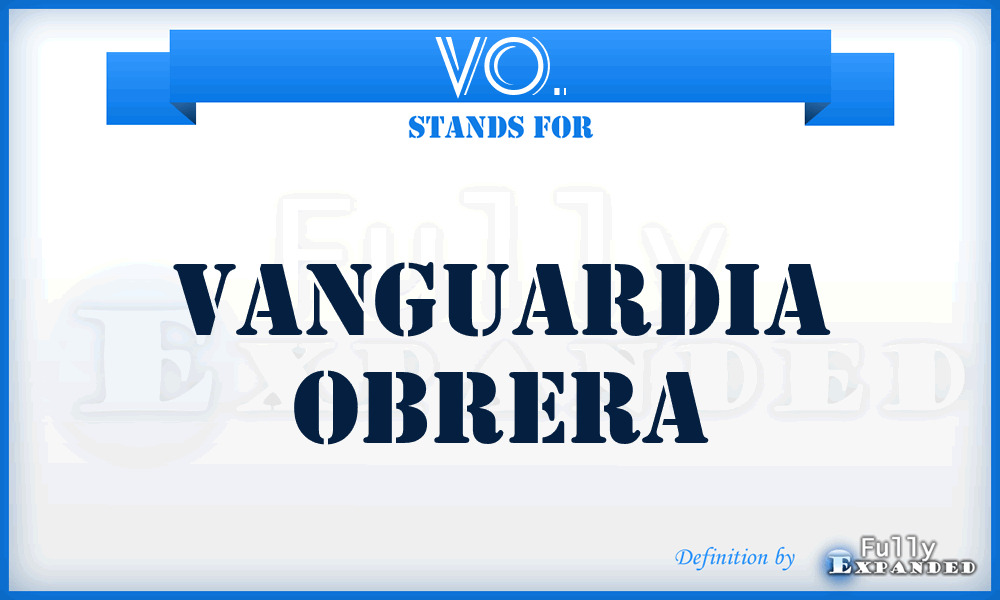 VO. - Vanguardia Obrera