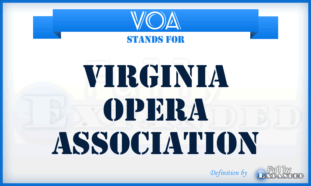 VOA - Virginia Opera Association