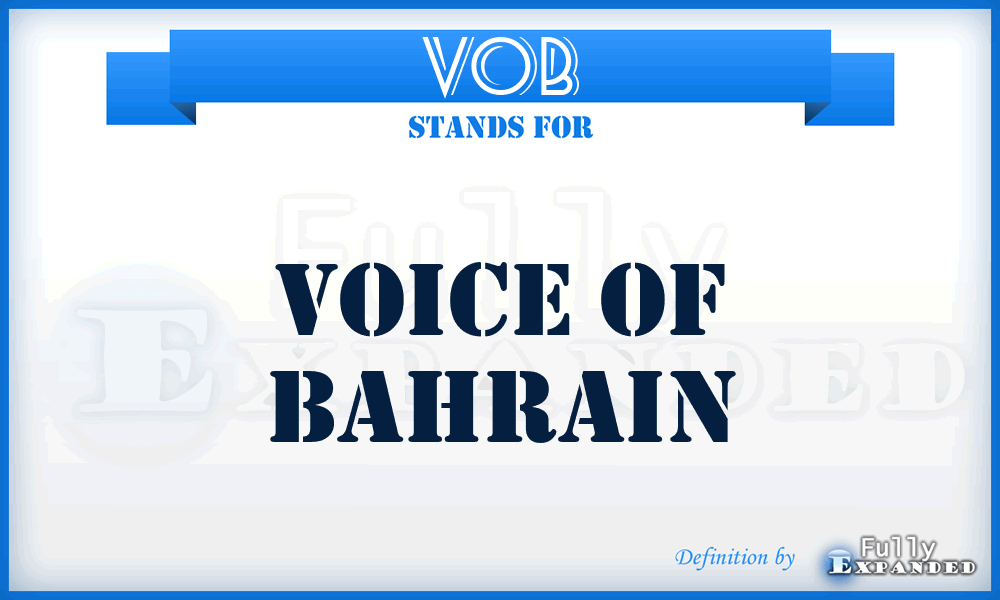 VOB - Voice Of Bahrain