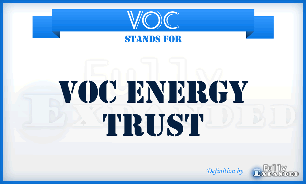 VOC - VOC Energy Trust