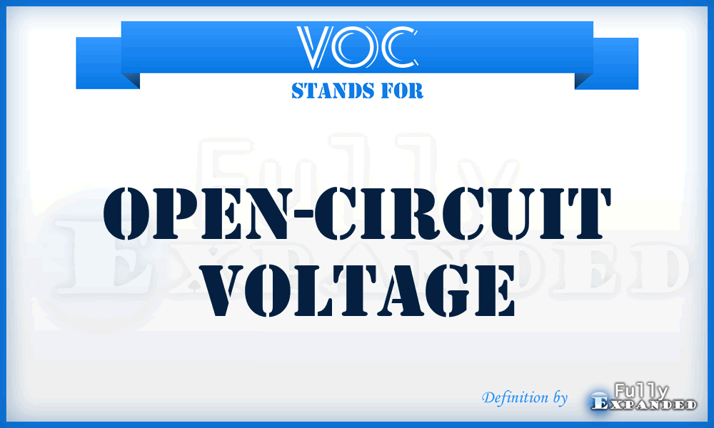 VOC - open-circuit voltage