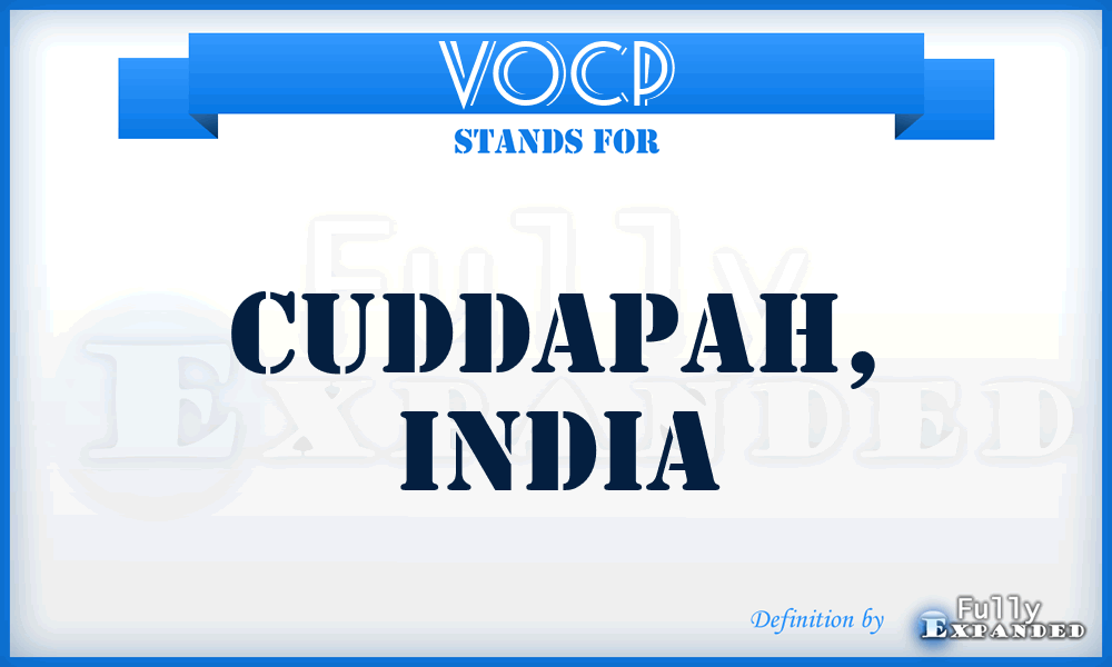 VOCP - Cuddapah, India