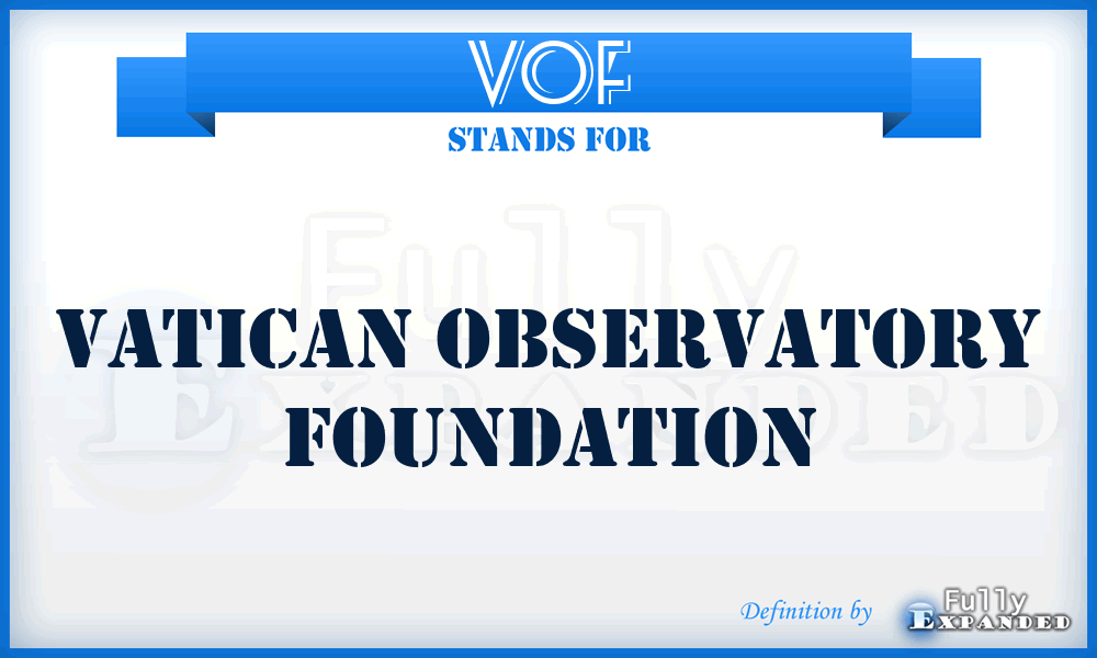 VOF - Vatican Observatory Foundation