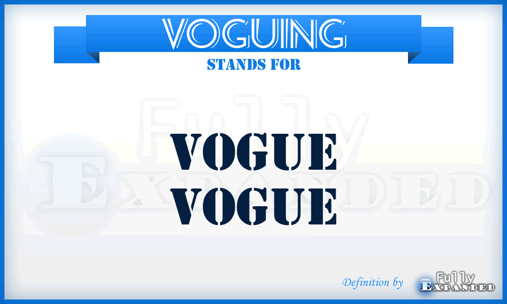 VOGUING - vogue Vogue