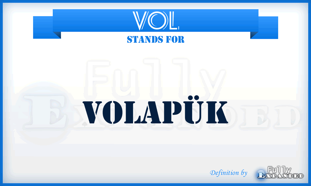 VOL - Volapük