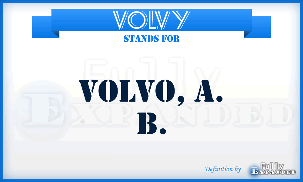 VOLVY - Volvo, A. B.