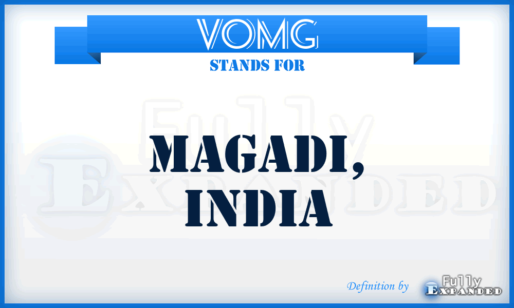 VOMG - Magadi, India