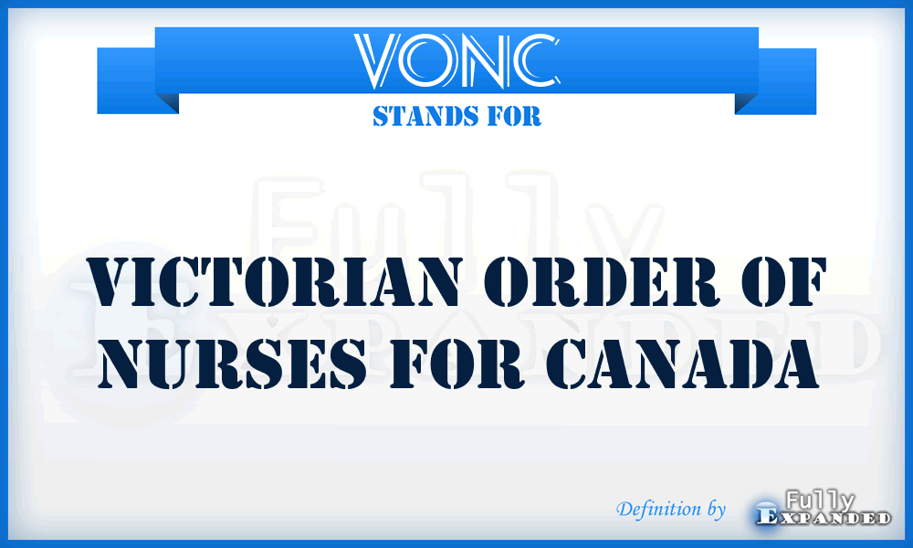 VONC - Victorian Order of Nurses for Canada