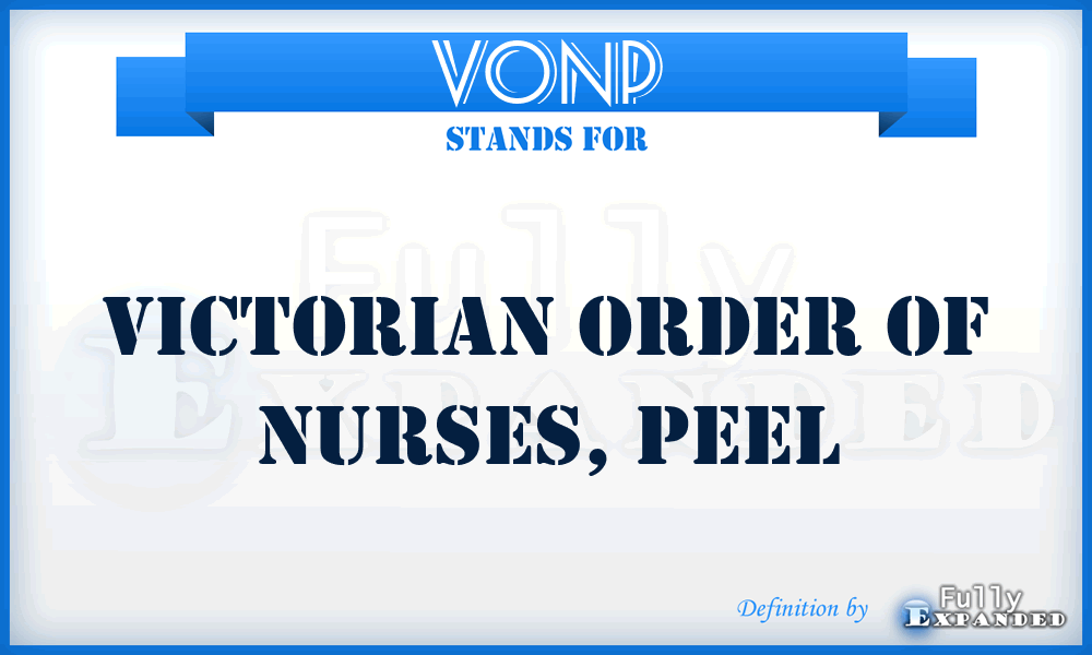 VONP - Victorian Order of Nurses, Peel