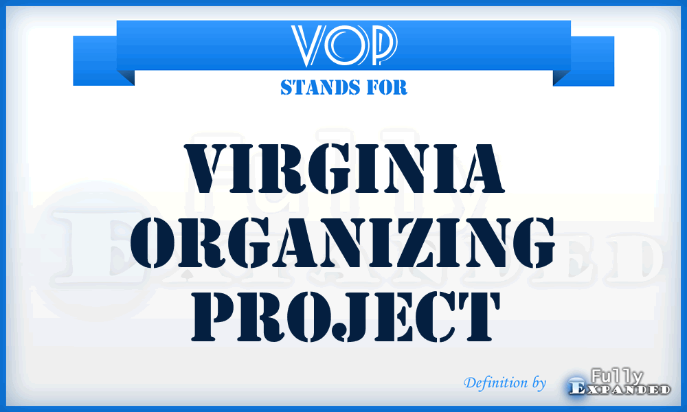 VOP - Virginia Organizing Project