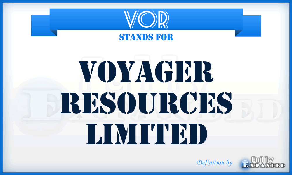 VOR - Voyager Resources Limited