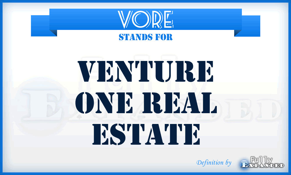 VORE - Venture One Real Estate