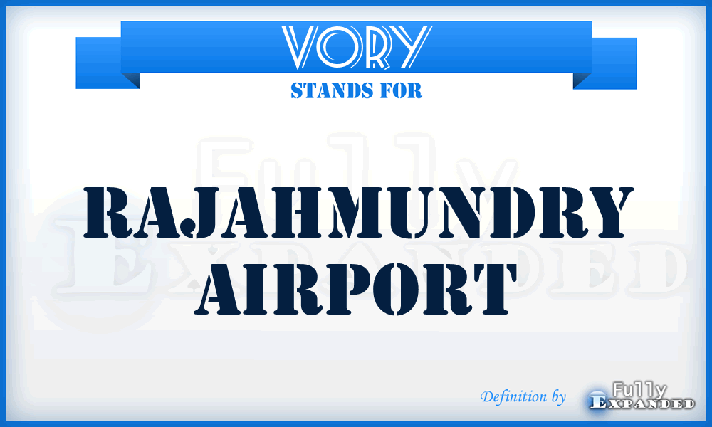 VORY - Rajahmundry airport