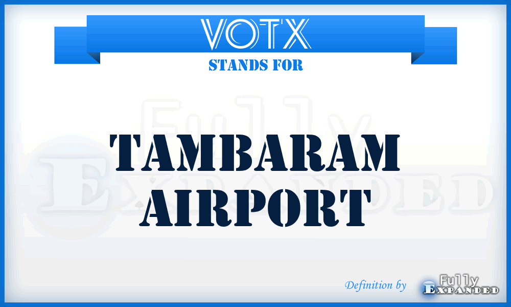 VOTX - Tambaram airport