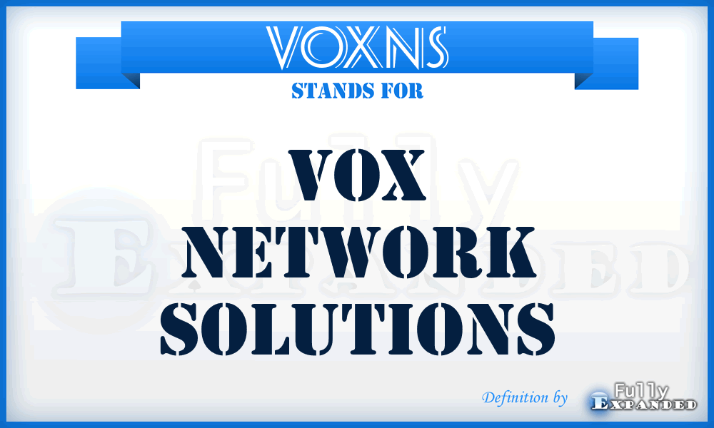 VOXNS - VOX Network Solutions
