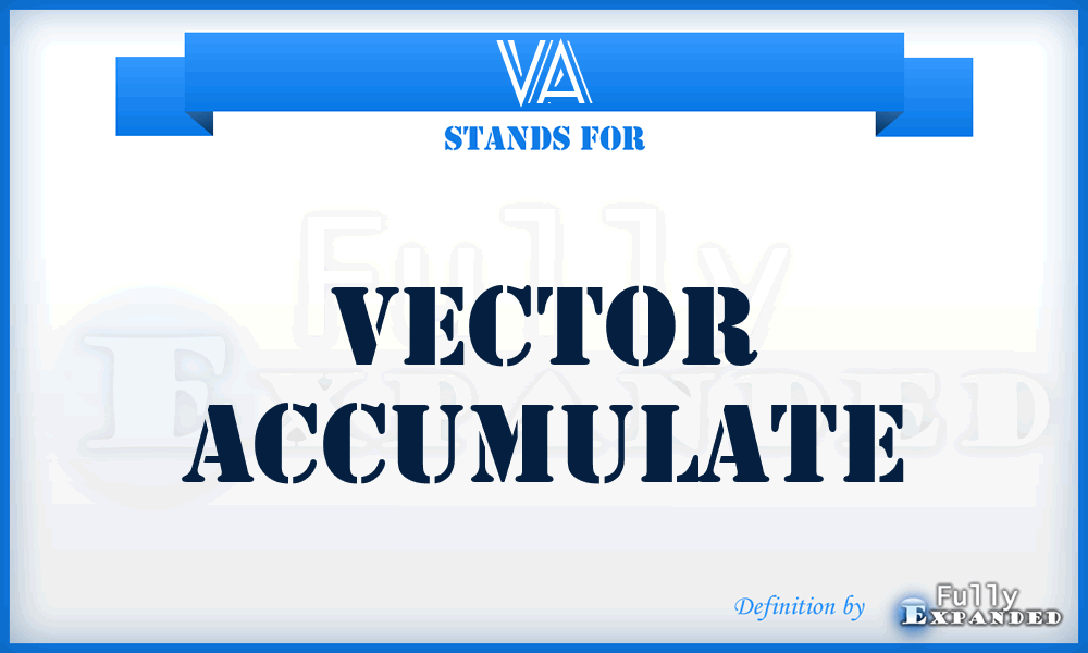 VA - Vector Accumulate