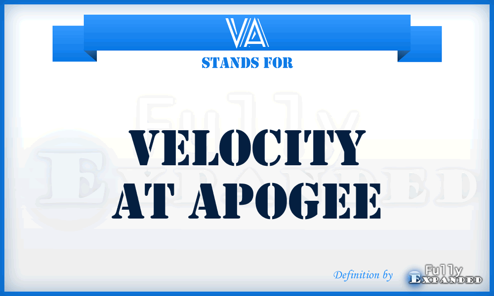 VA - Velocity at Apogee