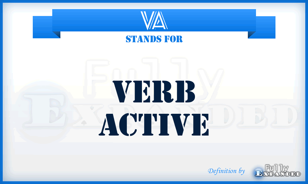 VA - Verb Active