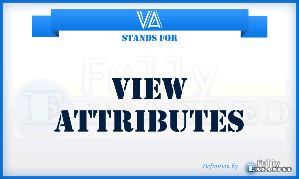 VA - View Attributes
