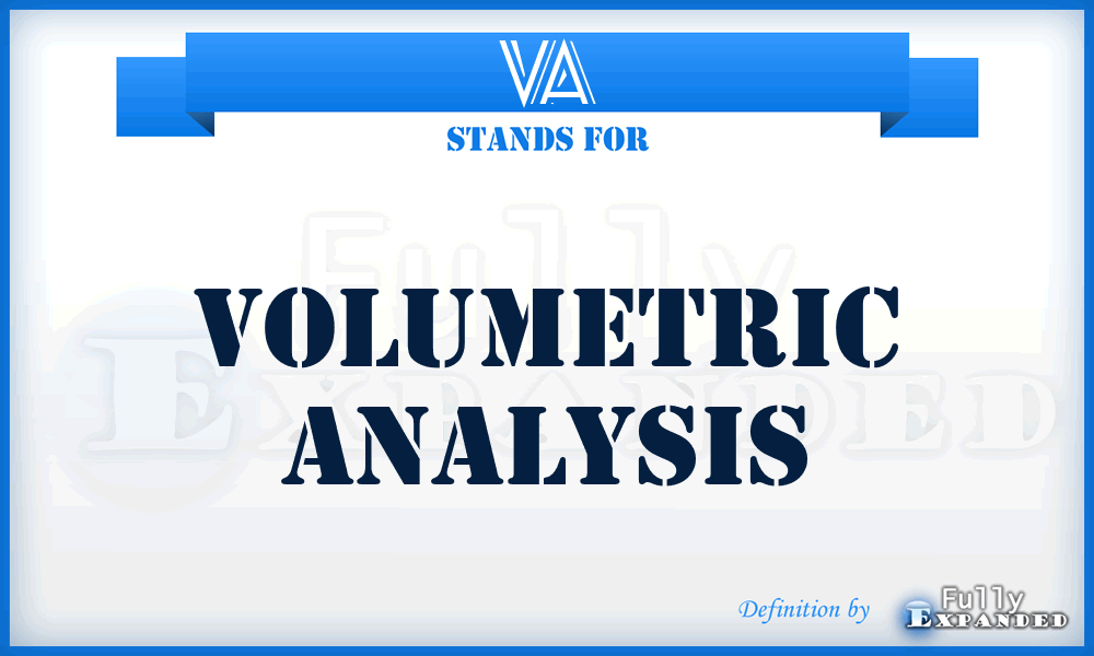 VA - Volumetric Analysis