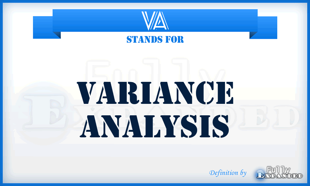 VA - variance analysis