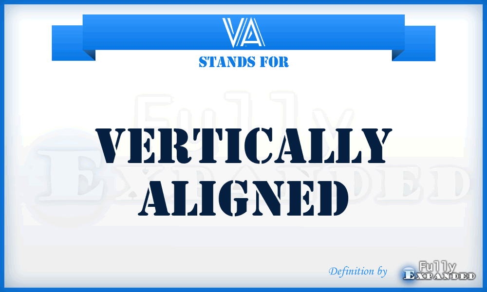 VA - vertically aligned