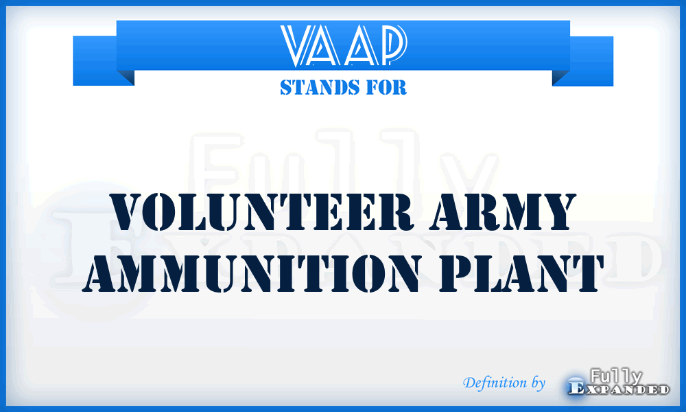 VAAP - Volunteer Army Ammunition Plant