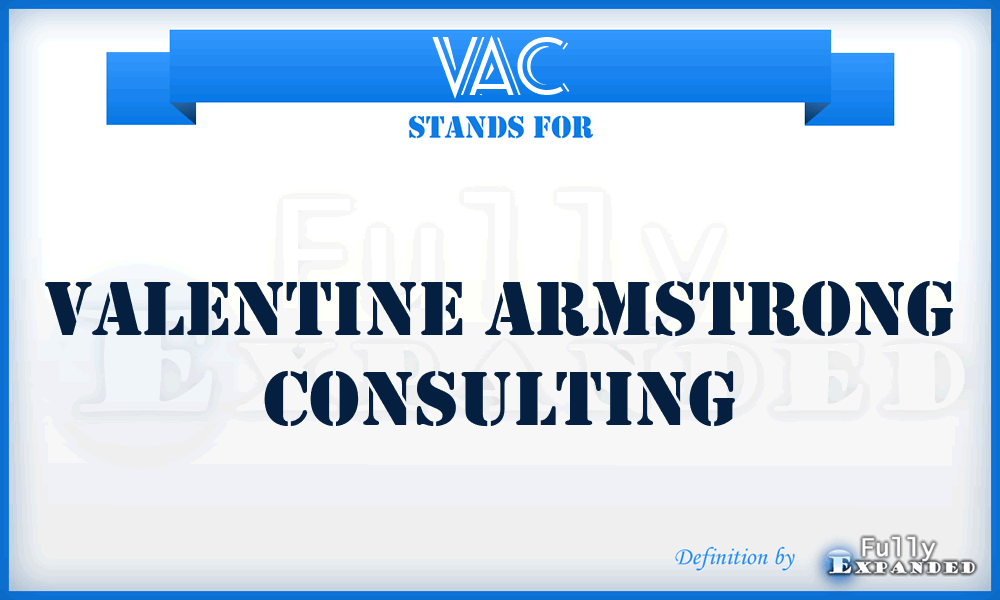 VAC - Valentine Armstrong Consulting