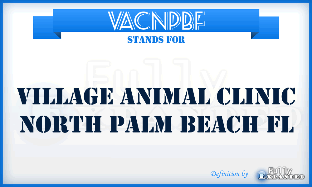 VACNPBF - Village Animal Clinic North Palm Beach Fl