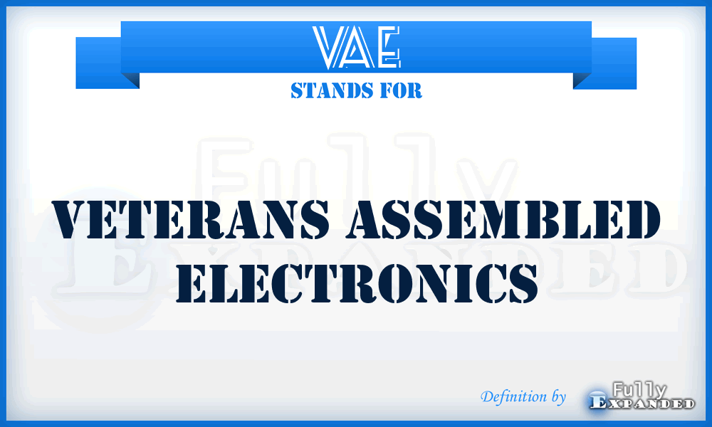 VAE - Veterans Assembled Electronics