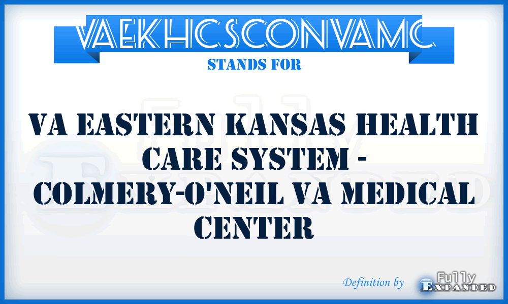 VAEKHCSCONVAMC - VA Eastern Kansas Health Care System - Colmery-O'Neil VA Medical Center
