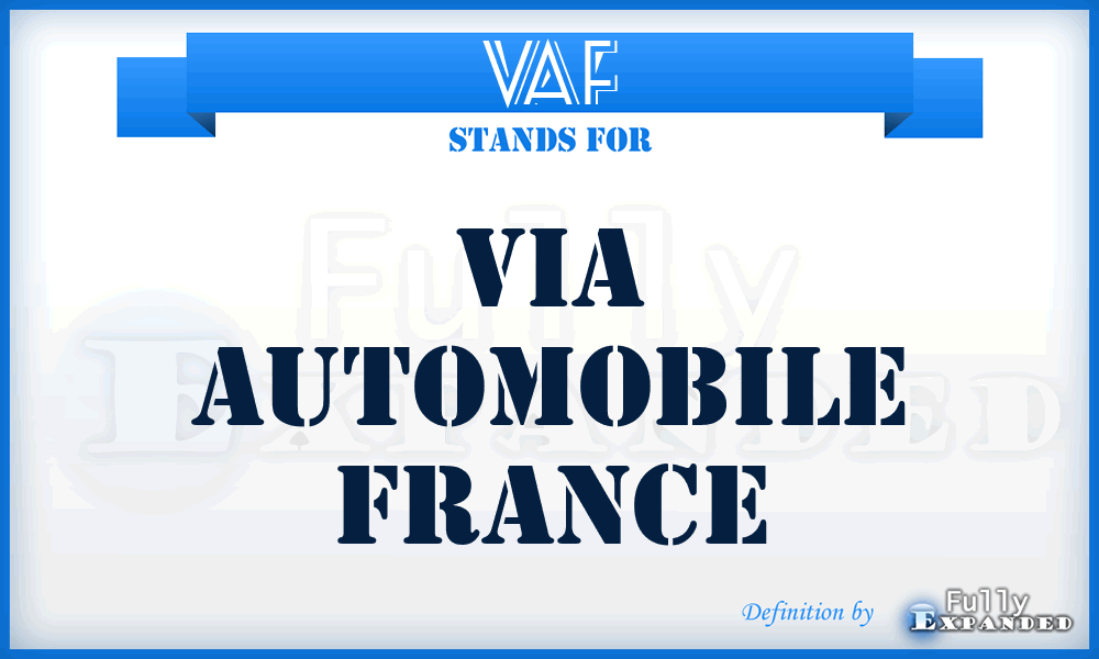 VAF - Via Automobile France