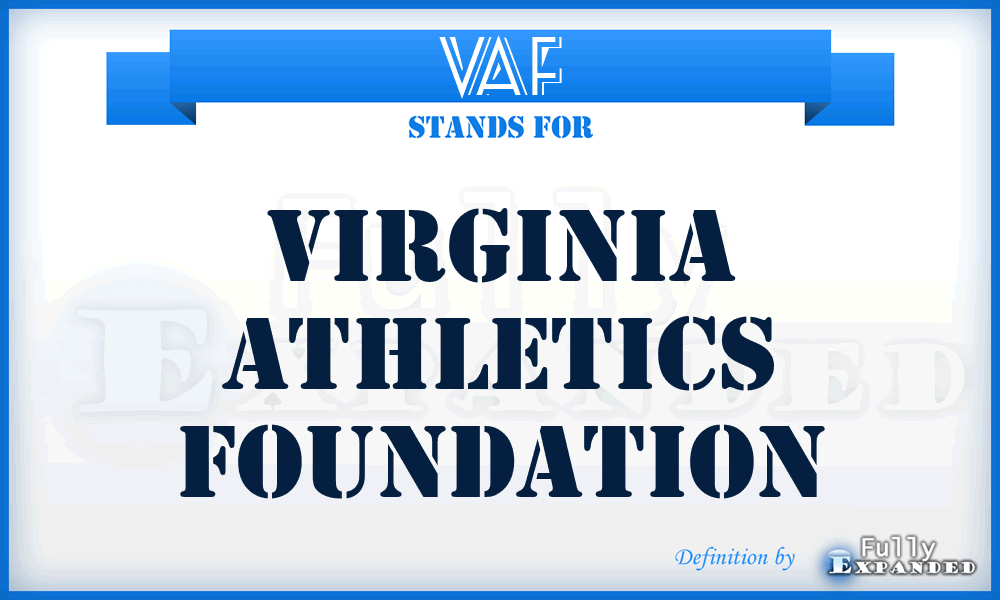 VAF - Virginia Athletics Foundation