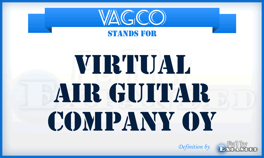 VAGCO - Virtual Air Guitar Company Oy