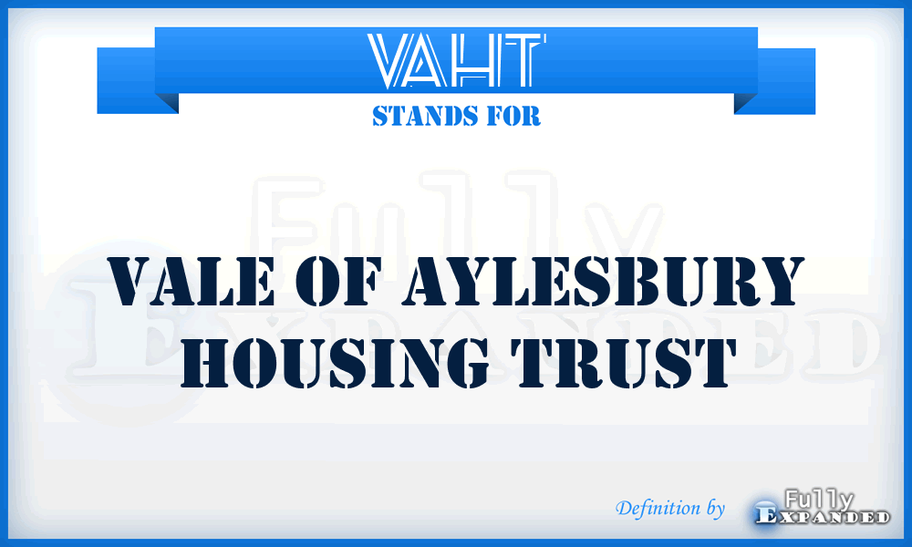 VAHT - Vale of Aylesbury Housing Trust