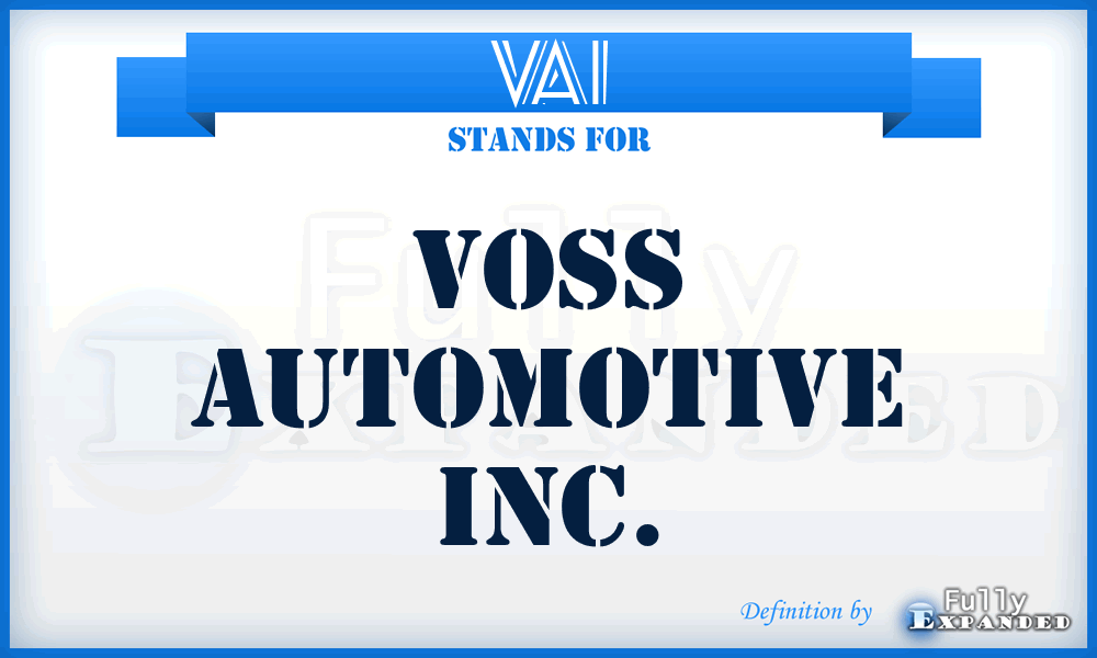 VAI - Voss Automotive Inc.