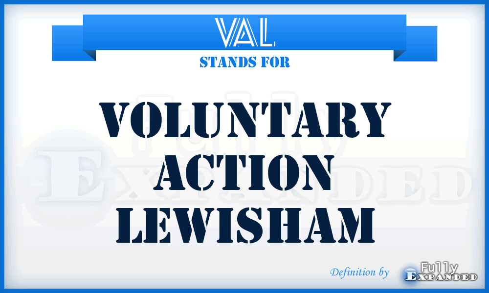 VAL - Voluntary Action Lewisham