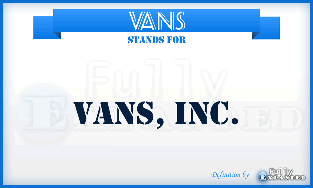 VANS - Vans, Inc.