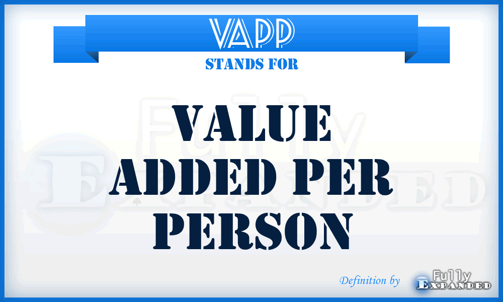 VAPP - Value Added Per Person