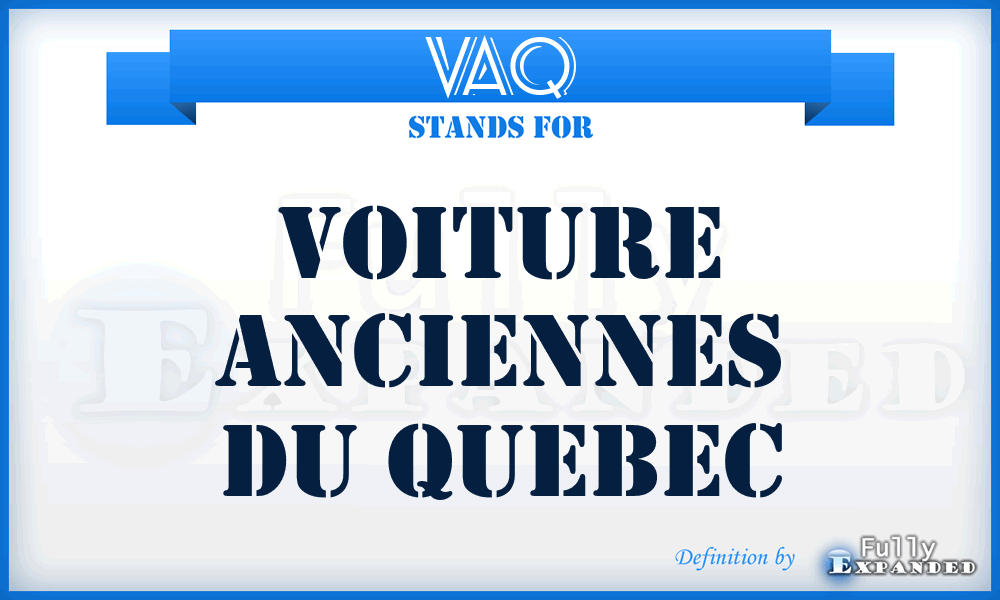 VAQ - Voiture Anciennes du Quebec