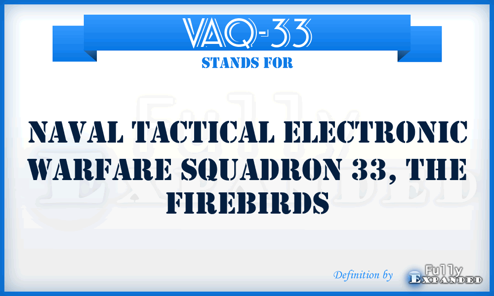 VAQ-33 - Naval Tactical Electronic Warfare Squadron 33, The Firebirds
