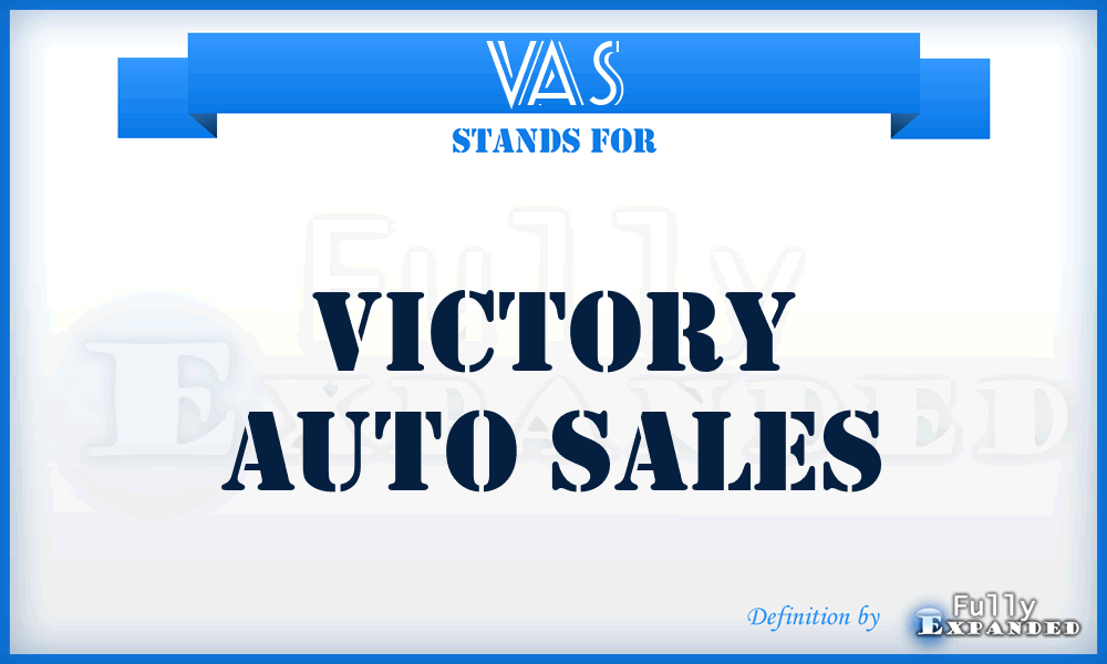 VAS - Victory Auto Sales